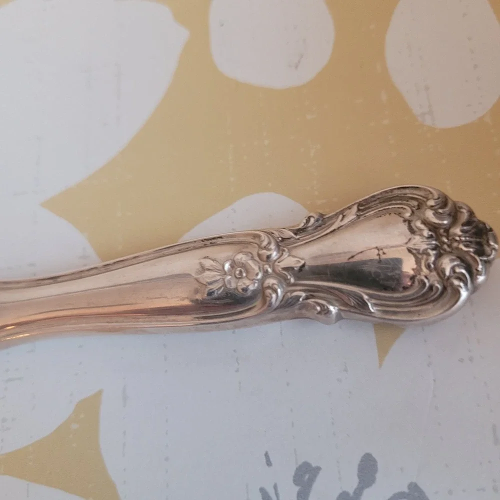 Vintage Cake Breaker, WEB Sterling - Sterling Handle w/Stainless Prongs - 10.5